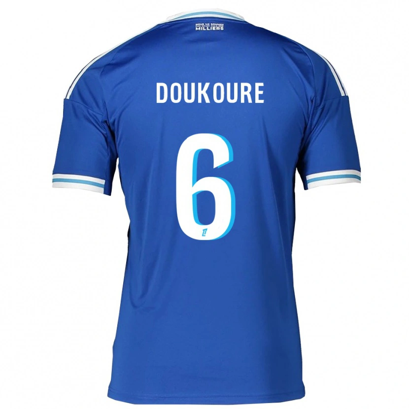 Danxen Heren Ismaël Doukouré #6 Blauw Wit Thuisshirt Thuistenue 2025/26 T-Shirt