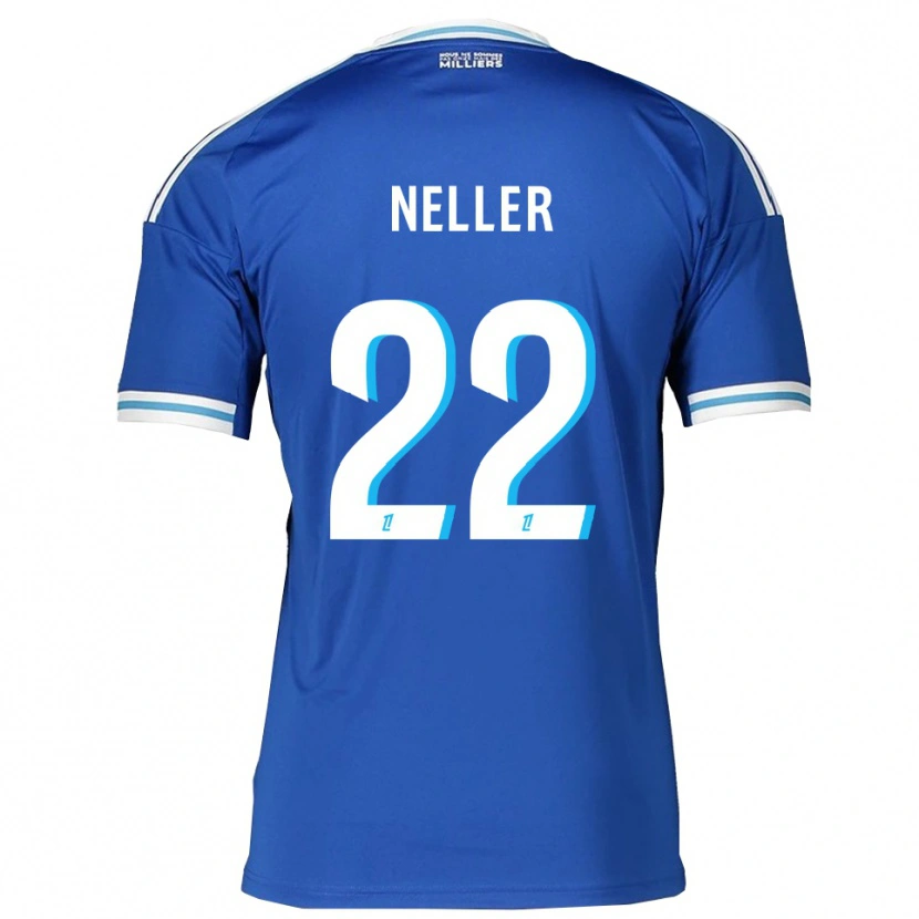 Danxen Heren Chloé Neller #22 Blauw Wit Thuisshirt Thuistenue 2025/26 T-Shirt