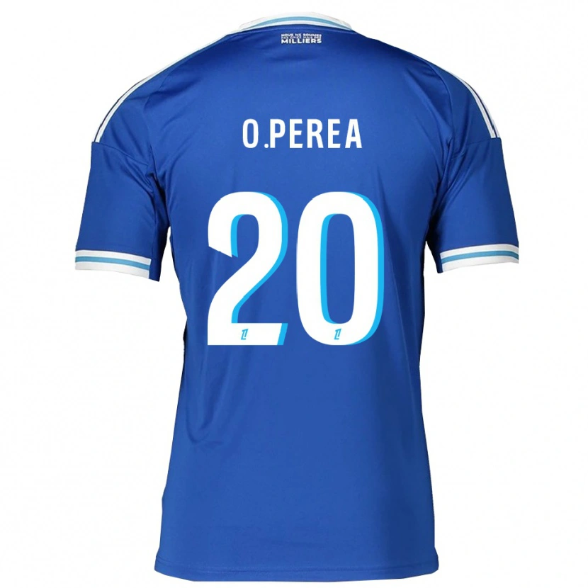 Danxen Heren Óscar Perea #20 Blauw Wit Thuisshirt Thuistenue 2025/26 T-Shirt