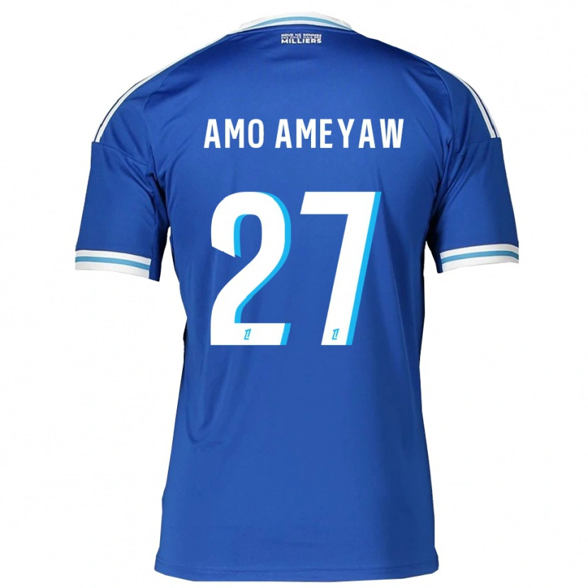 Danxen Heren Samuel Amo-Ameyaw #27 Blauw Wit Thuisshirt Thuistenue 2025/26 T-Shirt