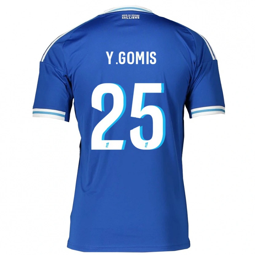 Danxen Heren Yoni Gomis #25 Blauw Wit Thuisshirt Thuistenue 2025/26 T-Shirt