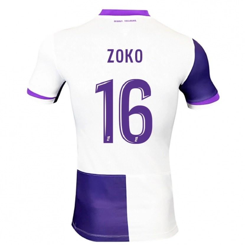 Danxen Heren Nathan Zoko #16 Paars Wit Thuisshirt Thuistenue 2025/26 T-Shirt
