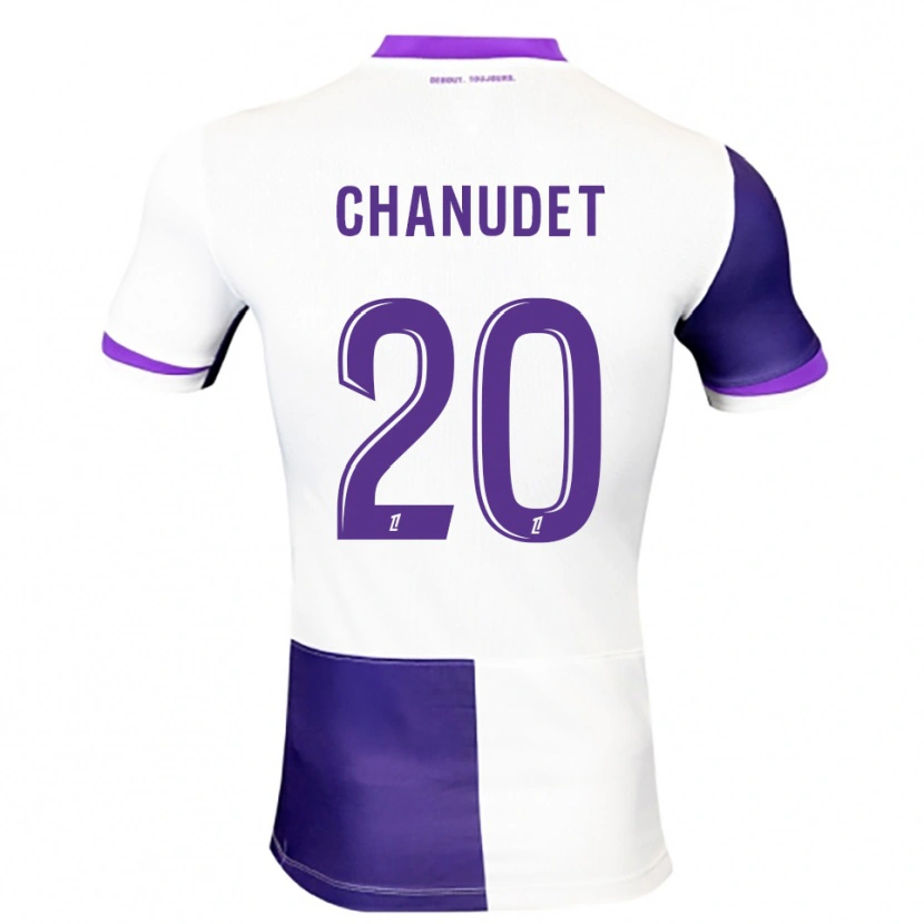Danxen Heren Coralie Chanudet #20 Paars Wit Thuisshirt Thuistenue 2025/26 T-Shirt