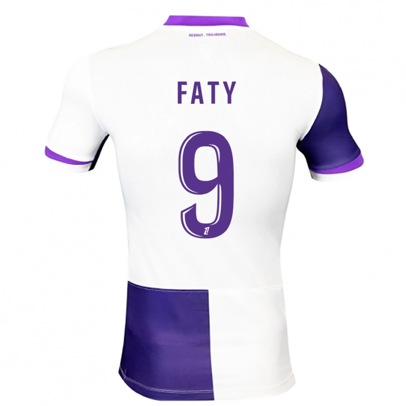 Danxen Heren Enzo Faty #9 Paars Wit Thuisshirt Thuistenue 2025/26 T-Shirt