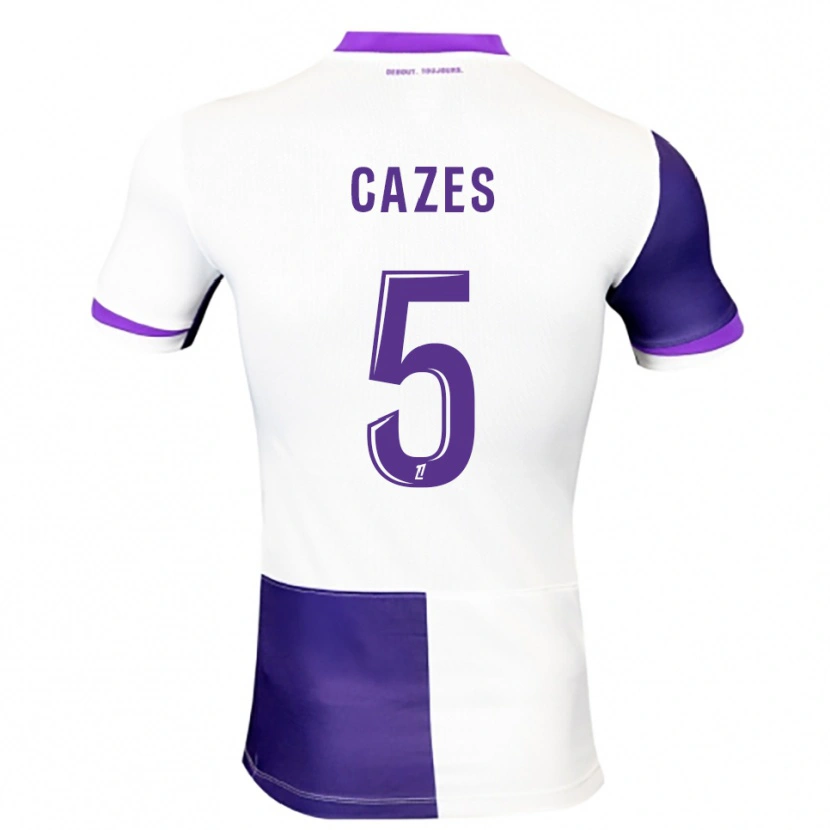 Danxen Heren Manon Cazes #5 Paars Wit Thuisshirt Thuistenue 2025/26 T-Shirt