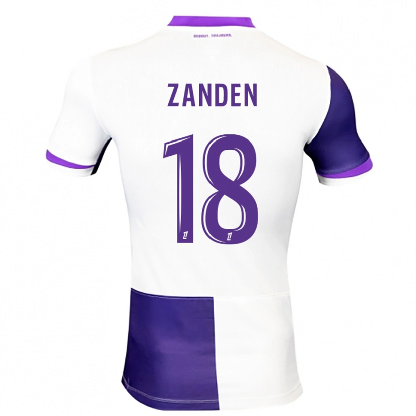 Danxen Heren Oliver Zandén #18 Paars Wit Thuisshirt Thuistenue 2025/26 T-Shirt