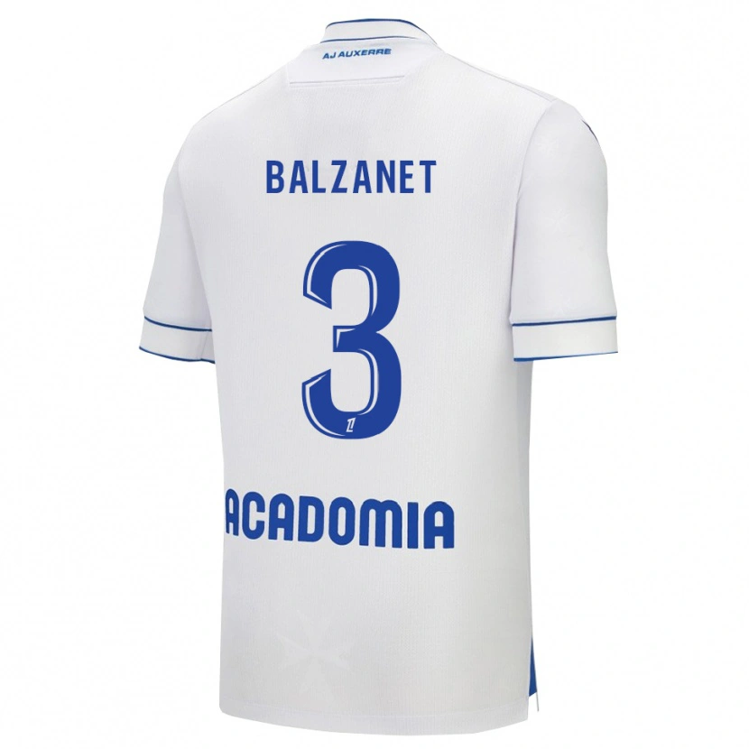 Danxen Heren Guillaume Balzanet #3 Wit Blauw Thuisshirt Thuistenue 2025/26 T-Shirt
