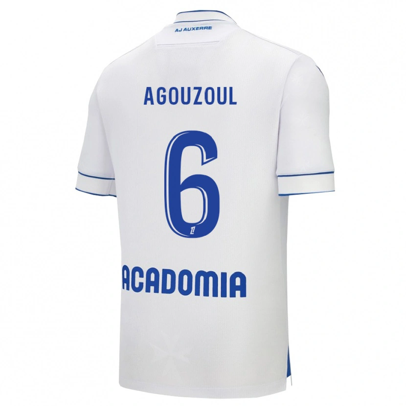 Danxen Heren Saad Agouzoul #6 Wit Blauw Thuisshirt Thuistenue 2025/26 T-Shirt