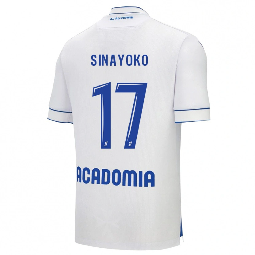 Danxen Heren Lassine Sinayoko #17 Wit Blauw Thuisshirt Thuistenue 2025/26 T-Shirt