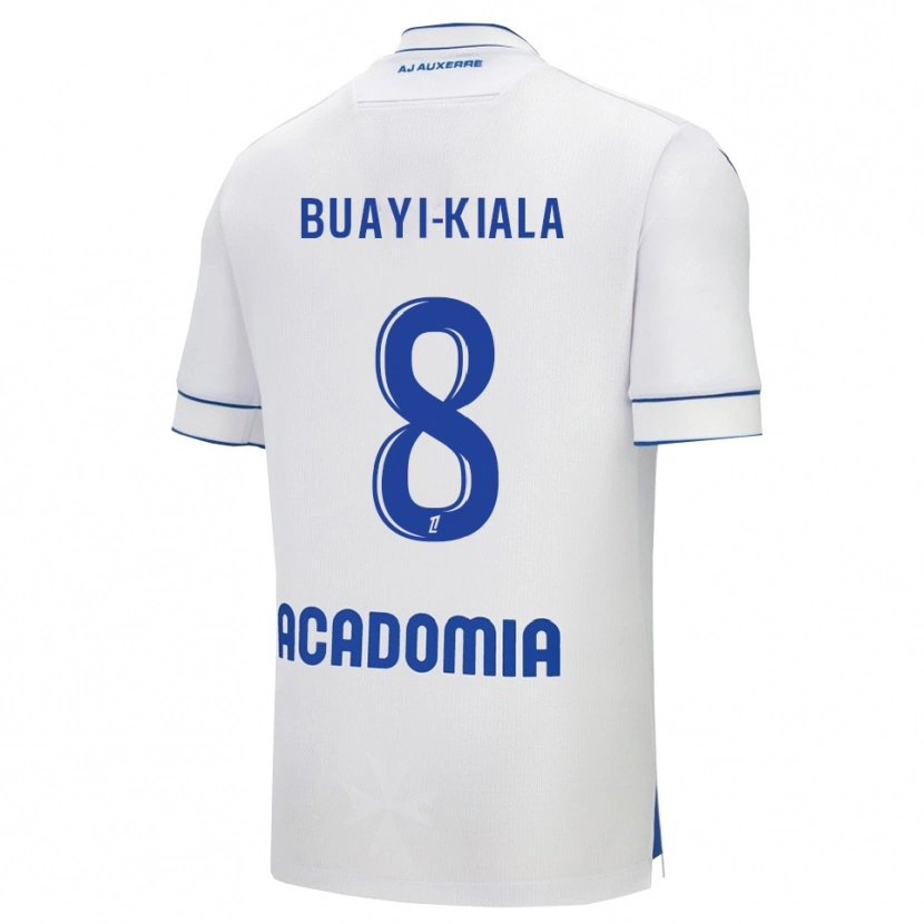 Danxen Heren Nathan Buayi-Kiala #8 Wit Blauw Thuisshirt Thuistenue 2025/26 T-Shirt