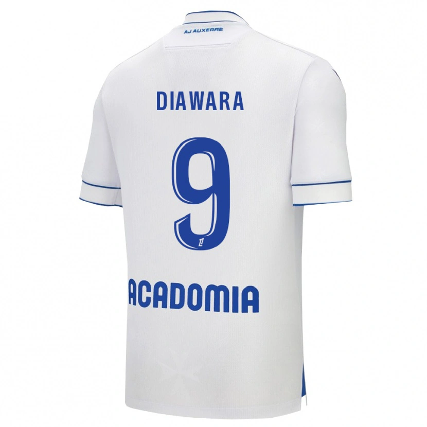 Danxen Heren Tidiane Diawara #9 Wit Blauw Thuisshirt Thuistenue 2025/26 T-Shirt