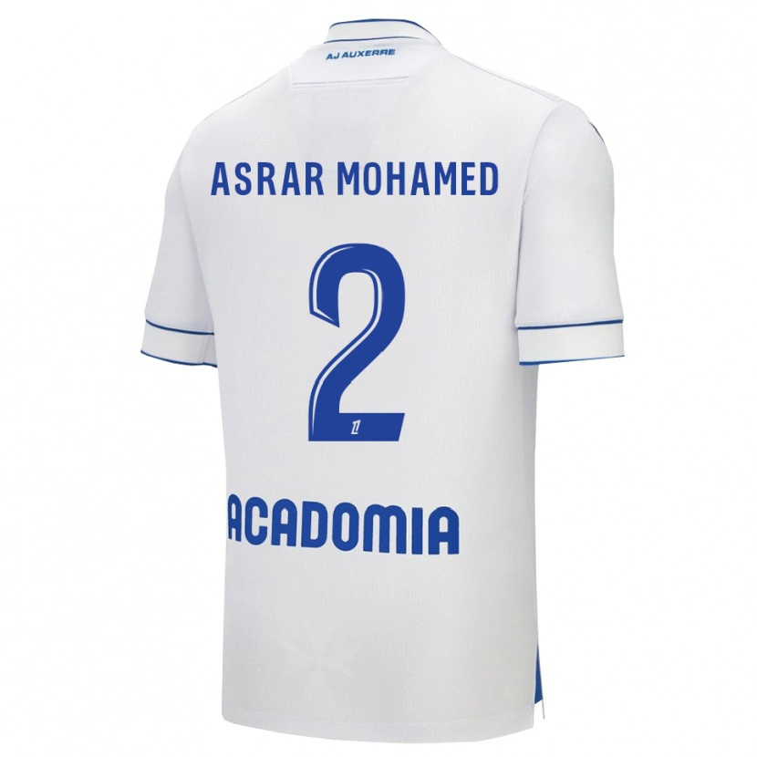 Danxen Heren El Asrar Mohamed #2 Wit Blauw Thuisshirt Thuistenue 2025/26 T-Shirt