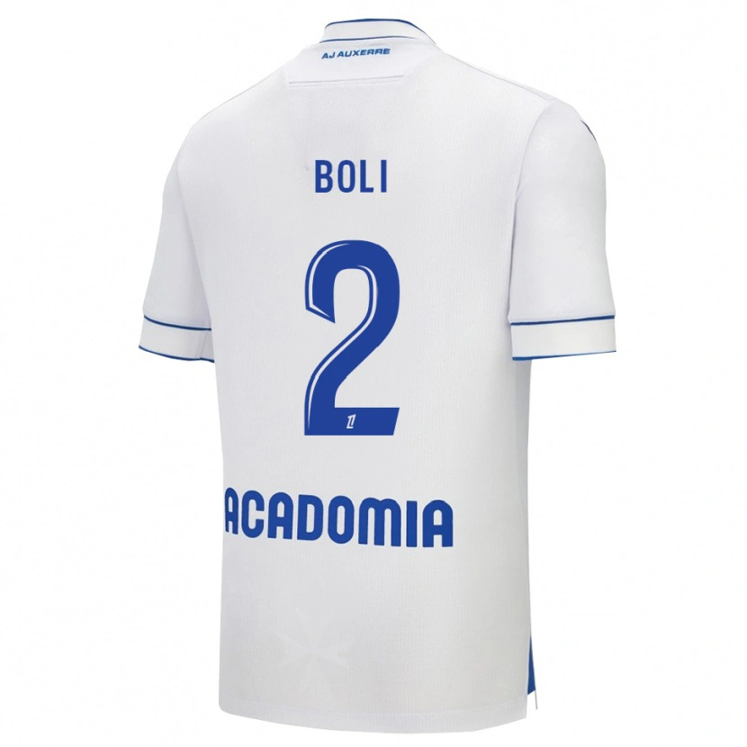 Danxen Heren Franck Boli #2 Wit Blauw Thuisshirt Thuistenue 2025/26 T-Shirt