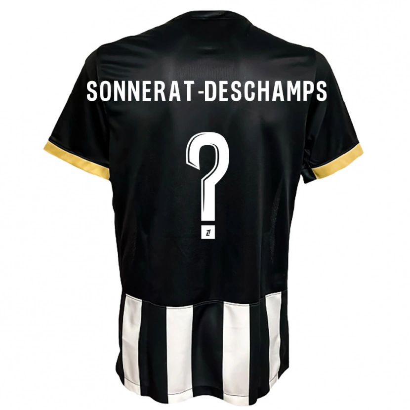 Danxen Heren Nattio Sonnerat-Deschamps #0 Zwart Wit Thuisshirt Thuistenue 2025/26 T-Shirt