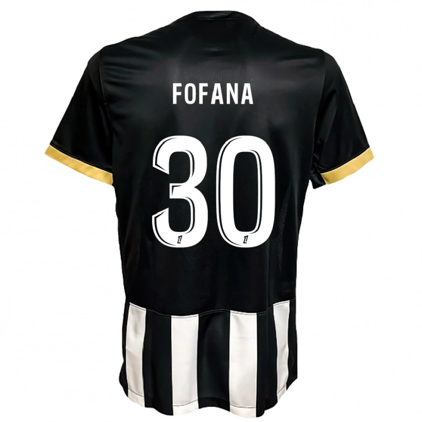 Danxen Heren Yahia Fofana #30 Zwart Wit Thuisshirt Thuistenue 2025/26 T-Shirt