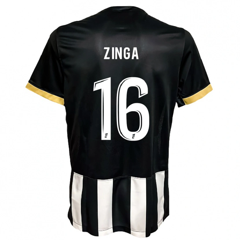 Danxen Heren Melvin Zinga #16 Zwart Wit Thuisshirt Thuistenue 2025/26 T-Shirt