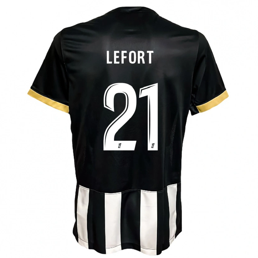 Danxen Heren Jordan Lefort #21 Zwart Wit Thuisshirt Thuistenue 2025/26 T-Shirt