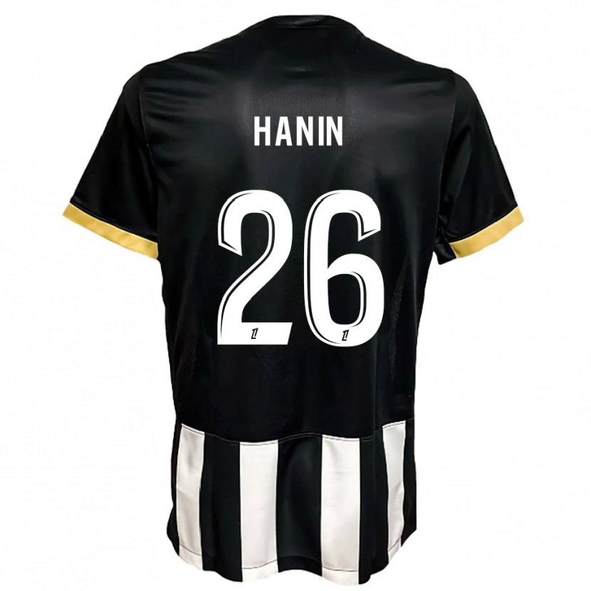 Danxen Heren Florent Hanin #26 Zwart Wit Thuisshirt Thuistenue 2025/26 T-Shirt