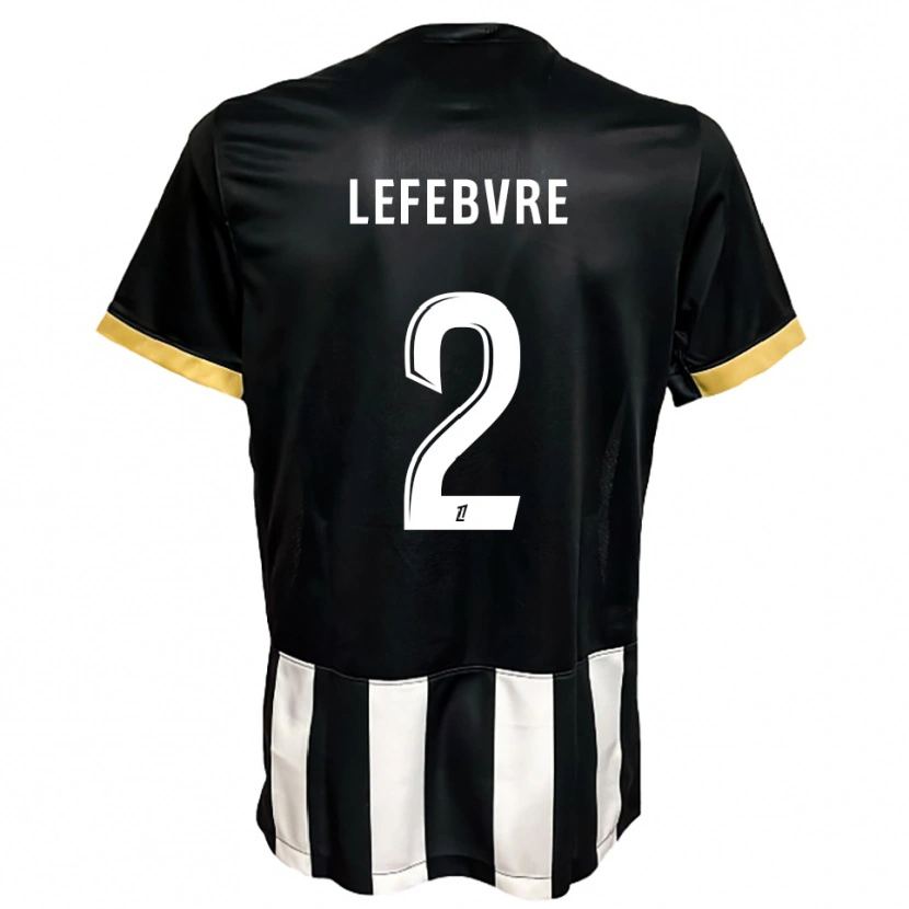 Danxen Heren Théo Lefebvre #2 Zwart Wit Thuisshirt Thuistenue 2025/26 T-Shirt