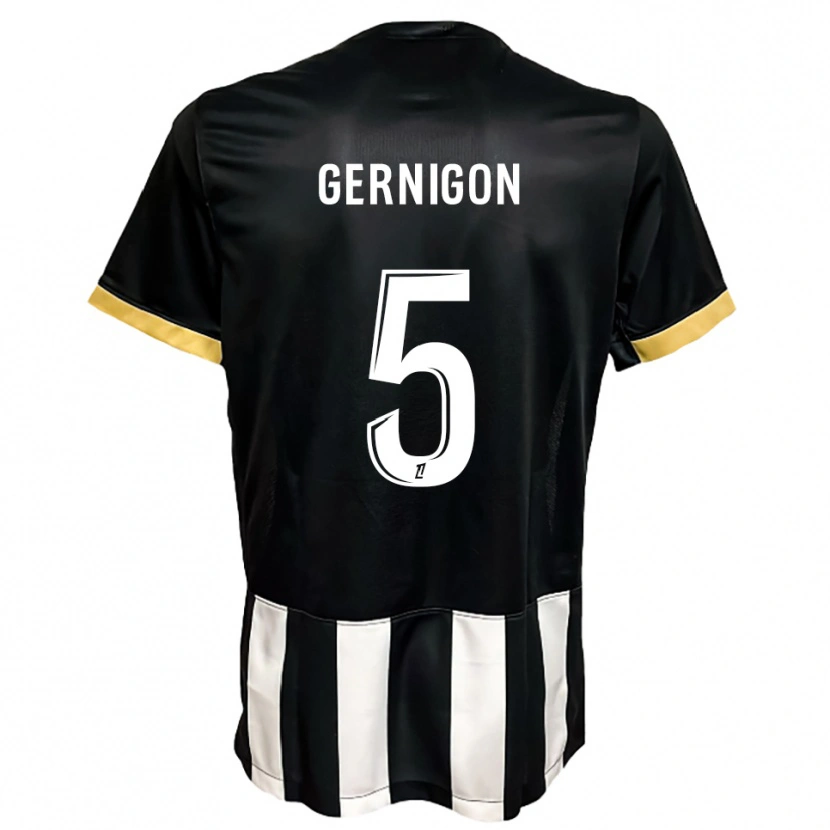 Danxen Heren Maël Gernigon #5 Zwart Wit Thuisshirt Thuistenue 2025/26 T-Shirt