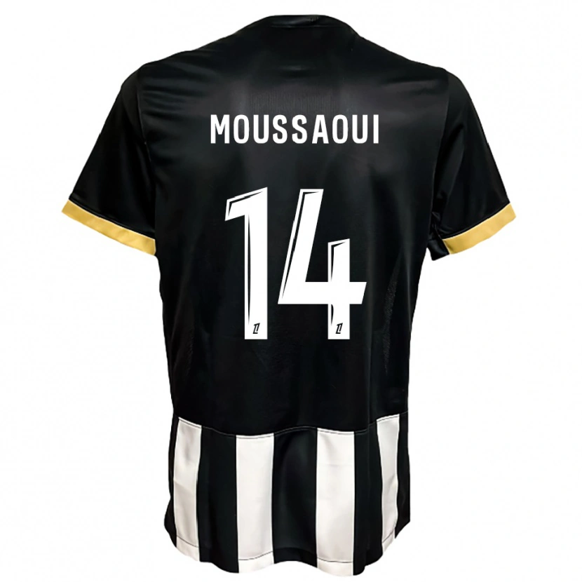Danxen Heren Amine Moussaoui #14 Zwart Wit Thuisshirt Thuistenue 2025/26 T-Shirt