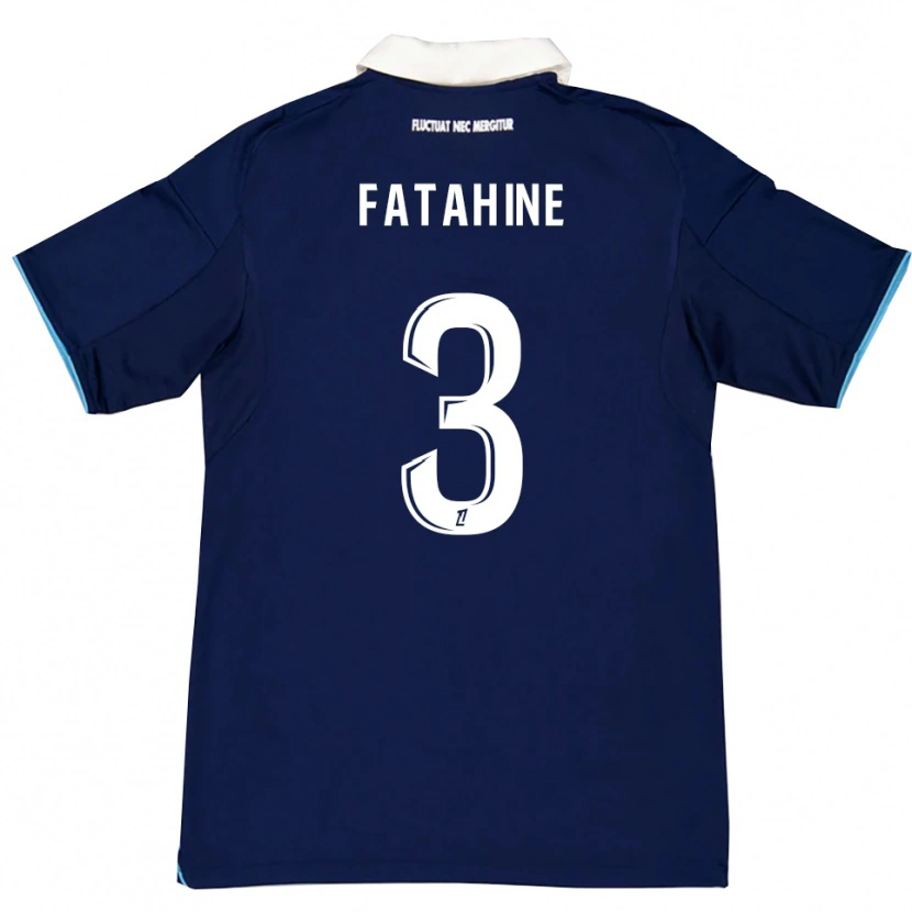 Danxen Heren Anis Fatahine #3 Donkerblauw Wit Thuisshirt Thuistenue 2025/26 T-Shirt