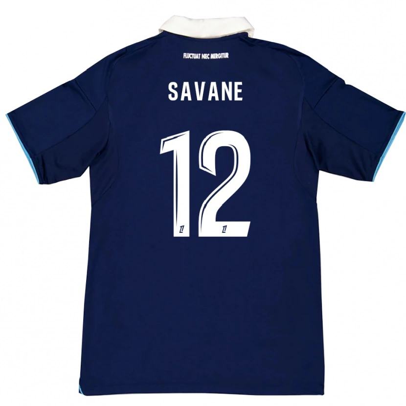 Danxen Heren Mohamed Savane #12 Donkerblauw Wit Thuisshirt Thuistenue 2025/26 T-Shirt