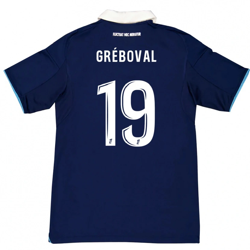 Danxen Heren Théa Gréboval #19 Donkerblauw Wit Thuisshirt Thuistenue 2025/26 T-Shirt