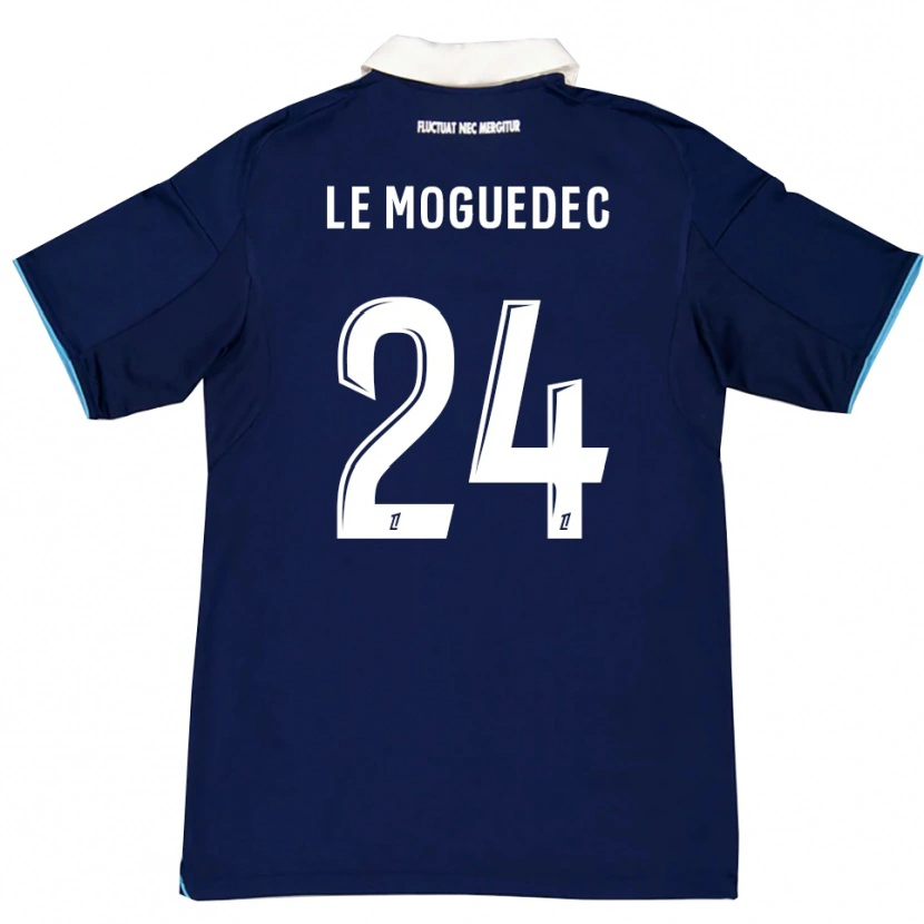 Danxen Heren Anaële Le Moguedec #24 Donkerblauw Wit Thuisshirt Thuistenue 2025/26 T-Shirt