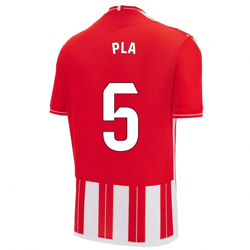 Danxen Heren Edu Pla #5 Rood Wit Thuisshirt Thuistenue 2025/26 T-Shirt