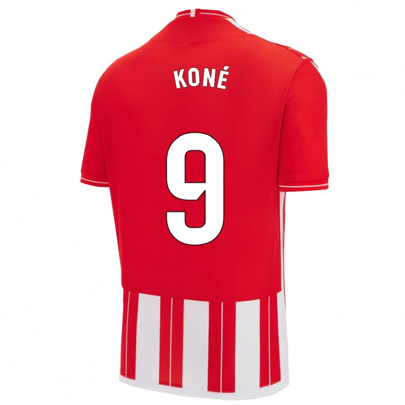 Danxen Heren Ibrahima Koné #9 Rood Wit Thuisshirt Thuistenue 2025/26 T-Shirt
