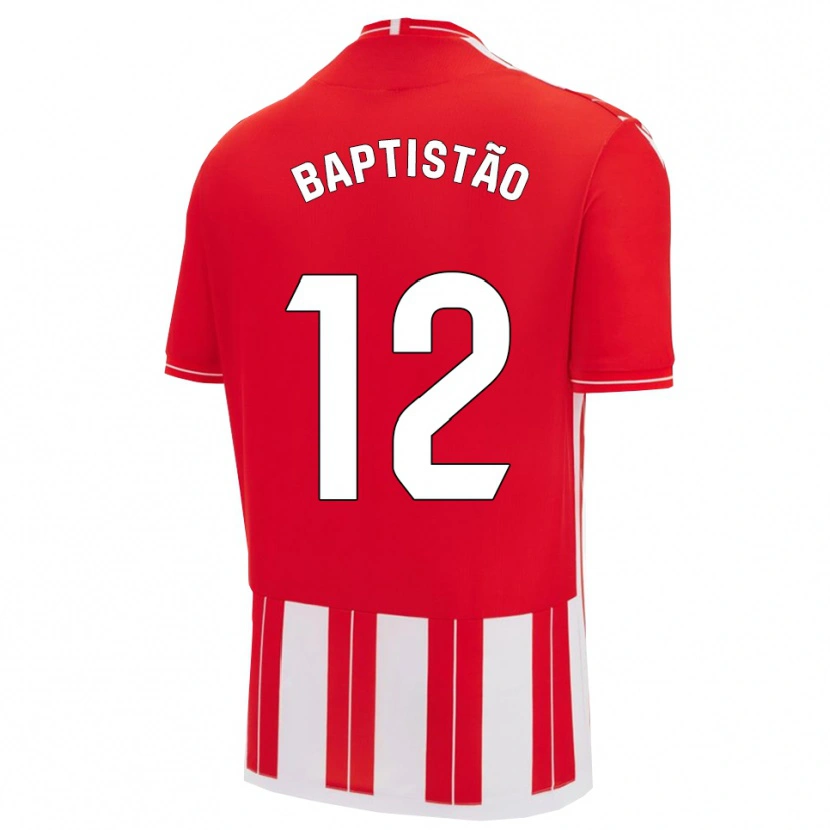 Danxen Heren Léo Baptistão #12 Rood Wit Thuisshirt Thuistenue 2025/26 T-Shirt