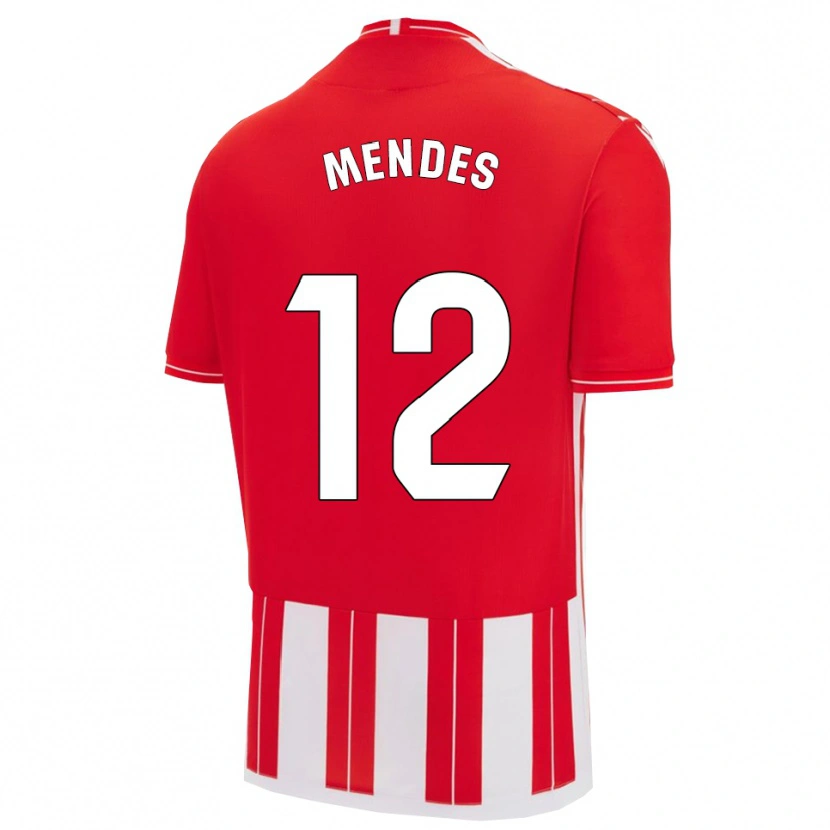 Danxen Heren Alex Mendes #12 Rood Wit Thuisshirt Thuistenue 2025/26 T-Shirt