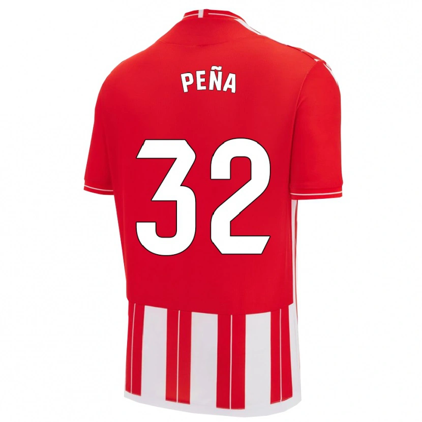 Danxen Heren Marcos Peña #32 Rood Wit Thuisshirt Thuistenue 2025/26 T-Shirt