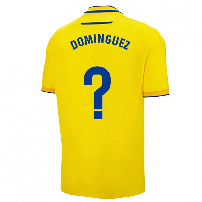 Danxen Heren Rubén Domínguez #0 Geel Marineblauw Thuisshirt Thuistenue 2025/26 T-Shirt
