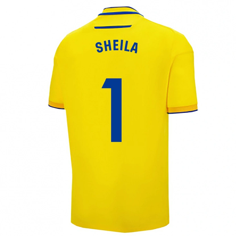 Danxen Heren Sheila Ibañez Campillo #1 Geel Marineblauw Thuisshirt Thuistenue 2025/26 T-Shirt