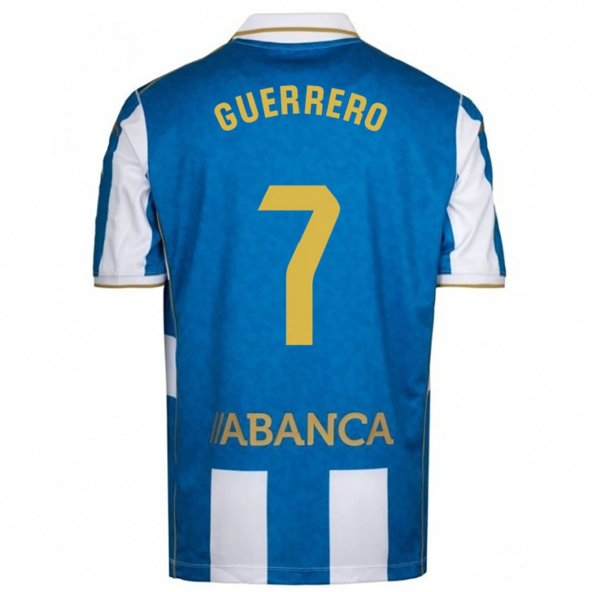 Danxen Heren Adrián Guerrero #7 Wit Blauw Thuisshirt Thuistenue 2025/26 T-Shirt