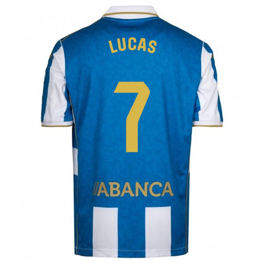 Danxen Heren Lucas Pérez #7 Wit Blauw Thuisshirt Thuistenue 2025/26 T-Shirt