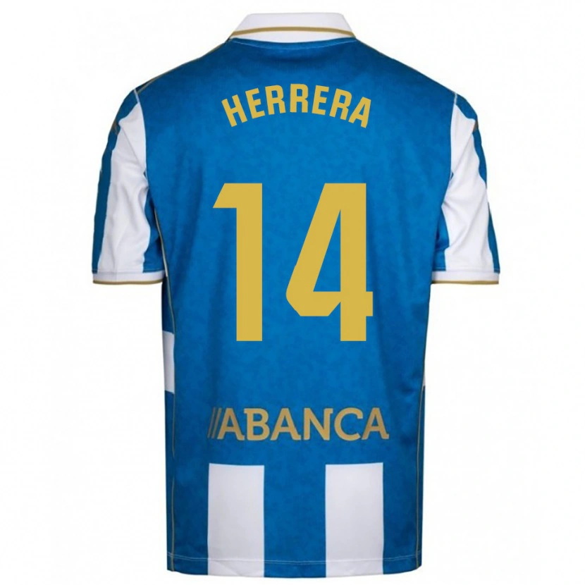 Danxen Heren Cristian Herrera #14 Wit Blauw Thuisshirt Thuistenue 2025/26 T-Shirt