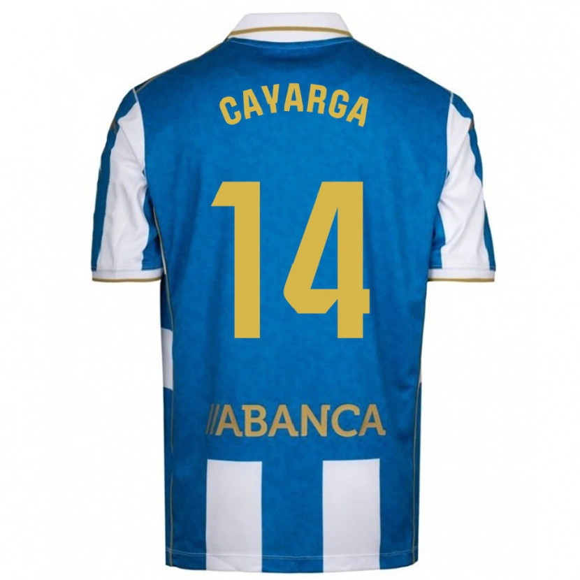 Danxen Heren Berto Cayarga #14 Wit Blauw Thuisshirt Thuistenue 2025/26 T-Shirt