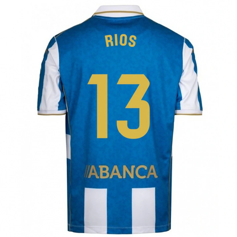 Danxen Heren Hugo Rios #13 Wit Blauw Thuisshirt Thuistenue 2025/26 T-Shirt