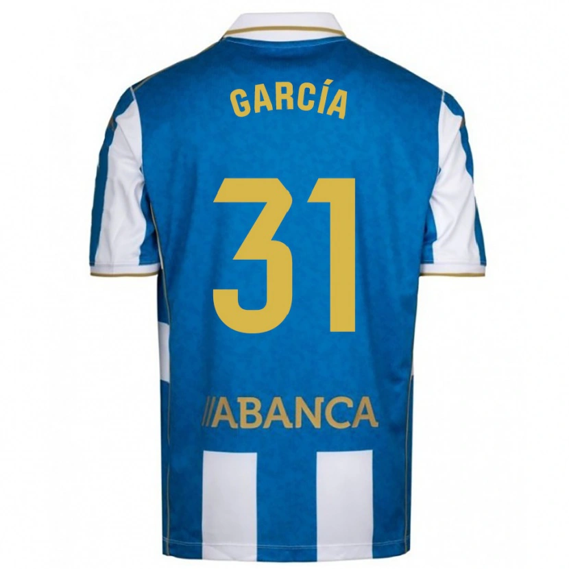Danxen Heren Pablo García #31 Wit Blauw Thuisshirt Thuistenue 2025/26 T-Shirt