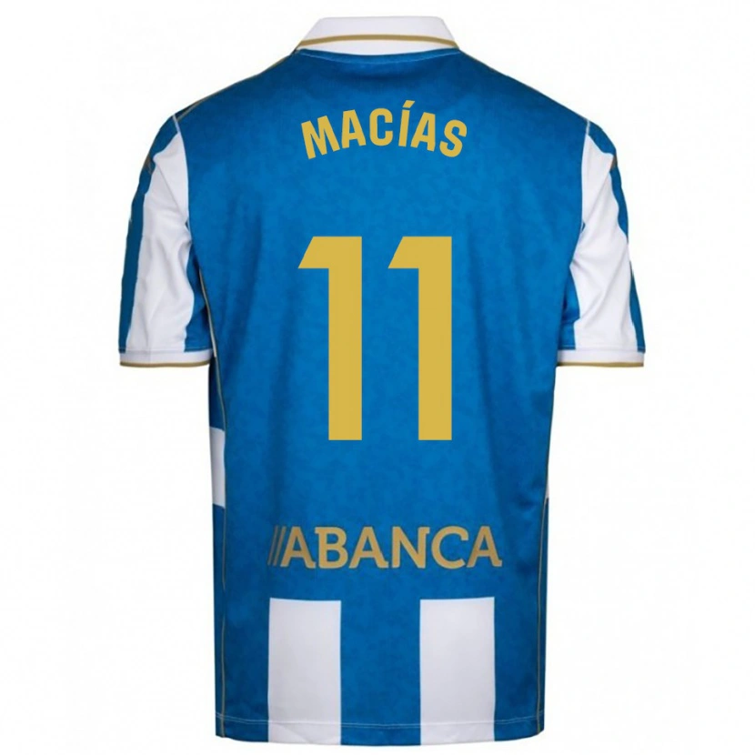Danxen Heren Luisao Macías #11 Wit Blauw Thuisshirt Thuistenue 2025/26 T-Shirt