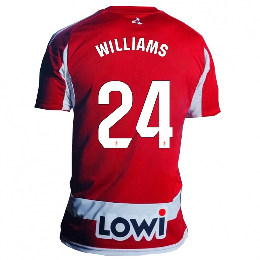 Danxen Heren Loïc Williams #24 Rood Wit Thuisshirt Thuistenue 2025/26 T-Shirt