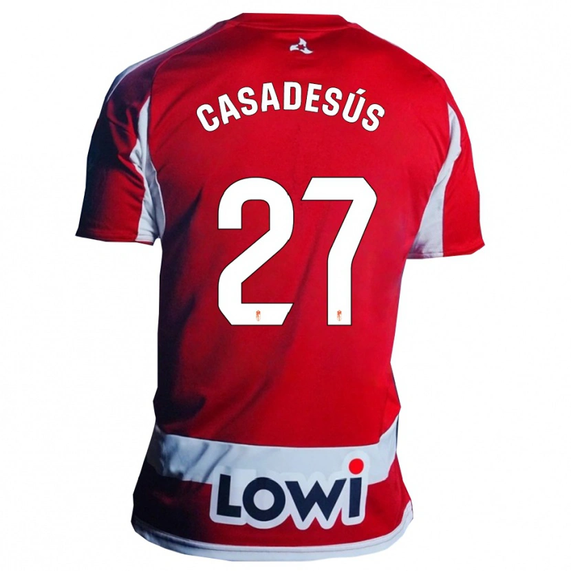 Danxen Heren Pau Casadesús #27 Rood Wit Thuisshirt Thuistenue 2025/26 T-Shirt