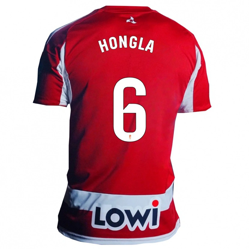 Danxen Heren Martin Hongla #6 Rood Wit Thuisshirt Thuistenue 2025/26 T-Shirt