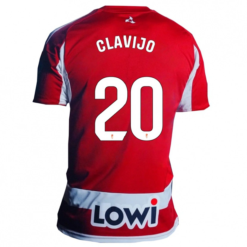 Danxen Heren Dani Clavijo #20 Rood Wit Thuisshirt Thuistenue 2025/26 T-Shirt