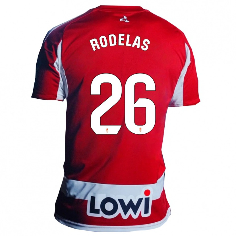 Danxen Heren Sergio Rodelas #26 Rood Wit Thuisshirt Thuistenue 2025/26 T-Shirt