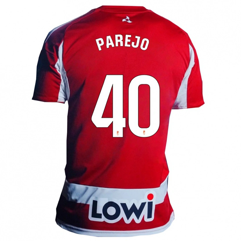 Danxen Heren Jesús Parejo #40 Rood Wit Thuisshirt Thuistenue 2025/26 T-Shirt