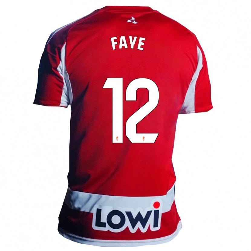 Danxen Heren Serigne Faye #12 Rood Wit Thuisshirt Thuistenue 2025/26 T-Shirt